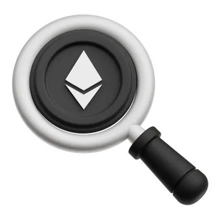 Find Ethereum Crypto Coin  3D Icon
