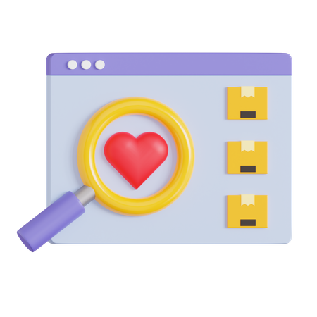Find Favorite Product  3D Icon