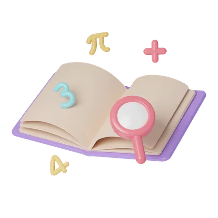 Mathematics Exploration And Learning Magnification Education 3 D Icons Back To School 3 D Rendering Illustration 3D Icon