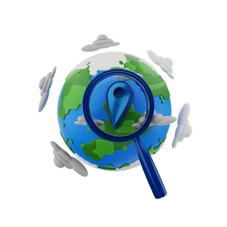 Find Global Destination  3D Icon