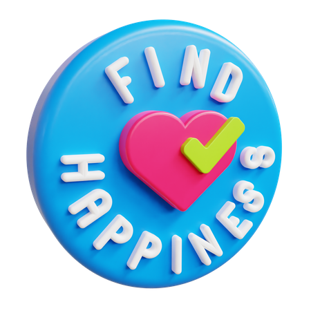Find happiness  3D Icon