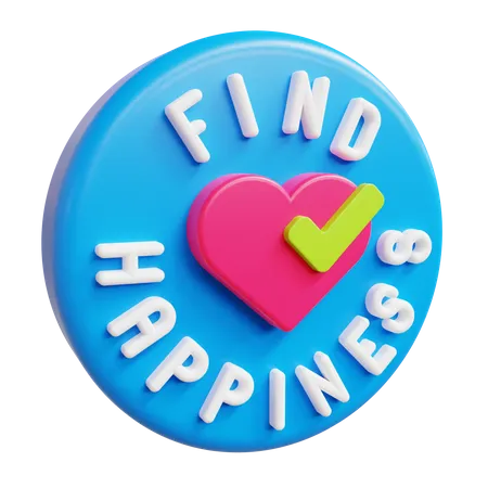 Find happiness  3D Icon