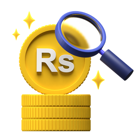Find Investment Rupees  3D Icon