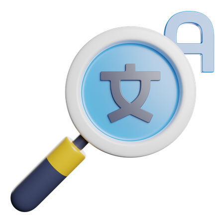 Find Language Translator  3D Icon
