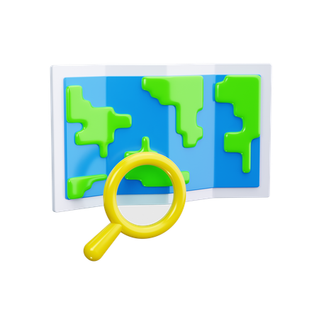 Find Map  3D Icon