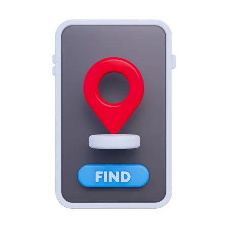 Find Mobile GPS  3D Icon