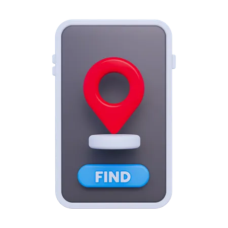 Find Mobile GPS 3D Icon