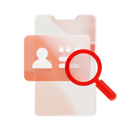 Find Mobile Id  3D Icon