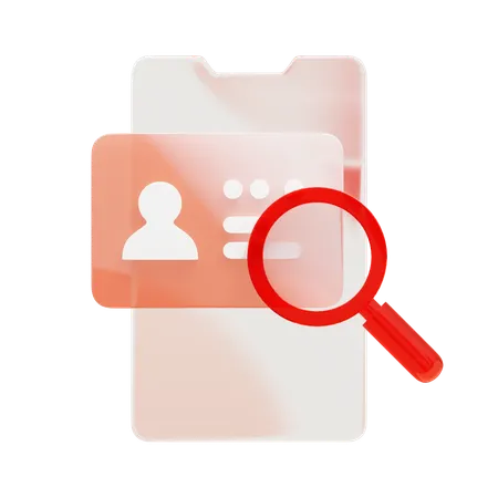 Find Mobile Id  3D Icon