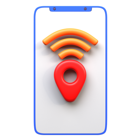 Find Mobile Location  3D Icon