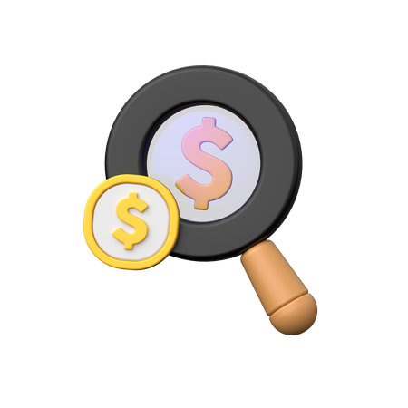 お金を見つける  3D Icon