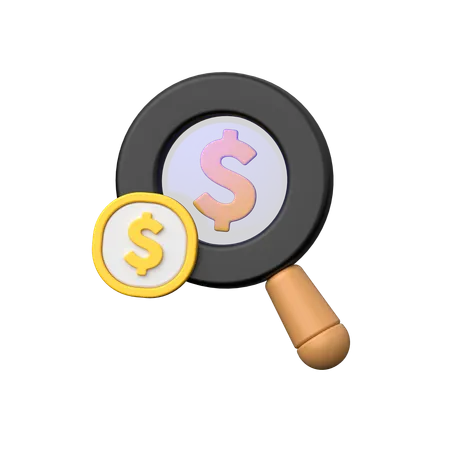 お金を見つける  3D Icon