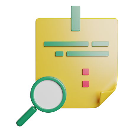 Find Note  3D Icon