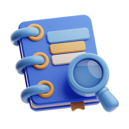 Find Notebook  3D Icon