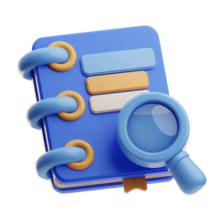 Find Notebook  3D Icon