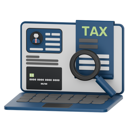 Find Online Tax  3D Icon