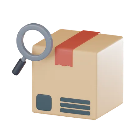 Icon Magnifying Glass Package Symbolizes Search Tracking Logistics Operations Enabling Businesses Locate And Deliver Shipments Accurately Use Presentations Website Designs 3 D Render Illustration 3D Icon