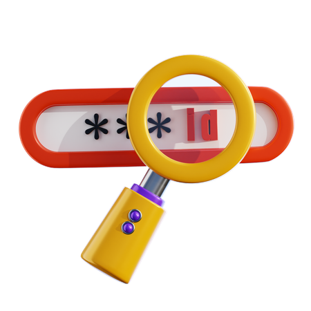 Find password  3D Icon