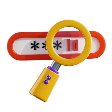 Find password  3D Icon