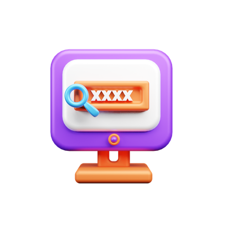 Find Password  3D Icon