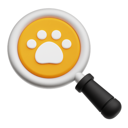 Find Pet Paw  3D Icon