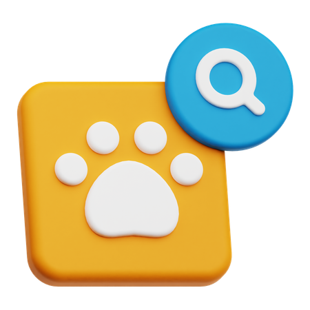 Find Pet Paw  3D Icon