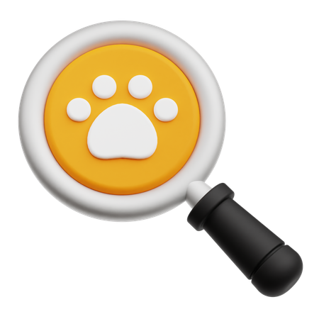 Find Pet Paw  3D Icon