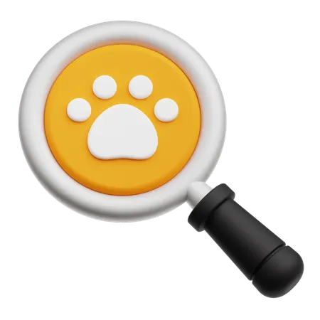 Find Pet Paw  3D Icon