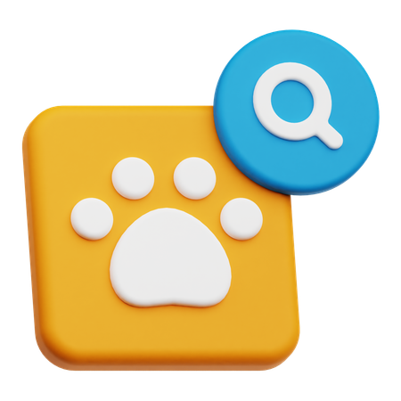 Find Pet Paw  3D Icon