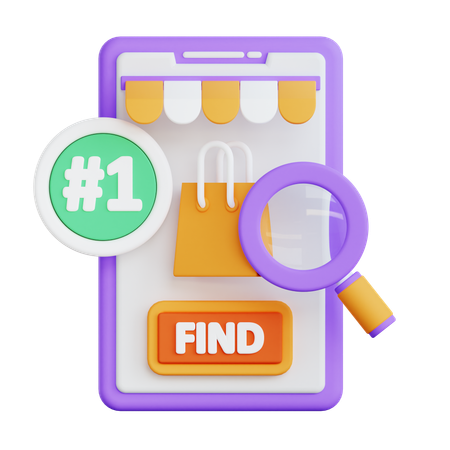 Find Product  3D Icon