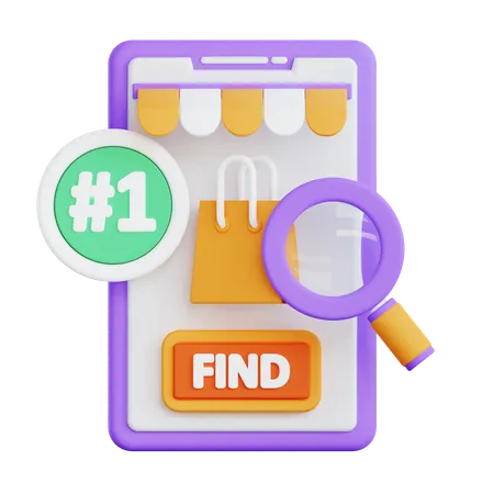 Find Product  3D Icon