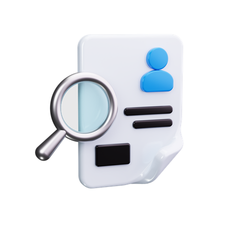 Find Resume  3D Icon