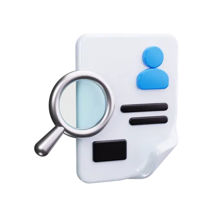 Find Resume  3D Icon
