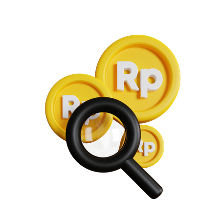 Find Rupiah  3D Icon