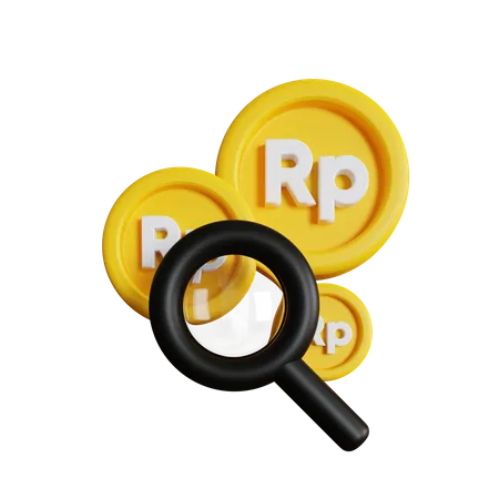 Find Rupiah  3D Icon