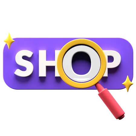 Find Shop  3D Illustration