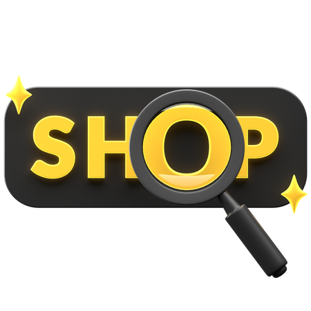 Find Shop  3D Illustration