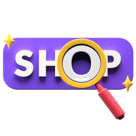 Find Shop 3D Illustration