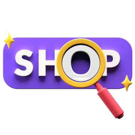 Find Shop 3D Illustration