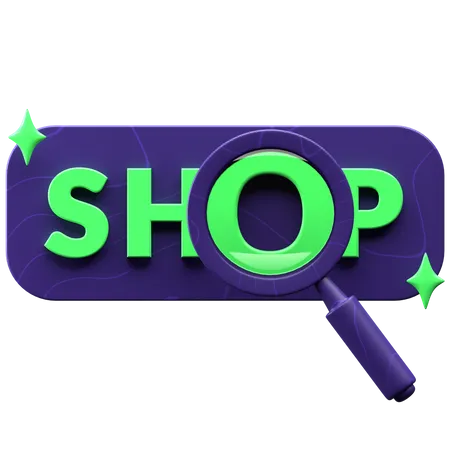 Find Shop  3D Illustration