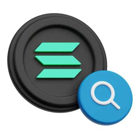 Find Solana  3D Icon