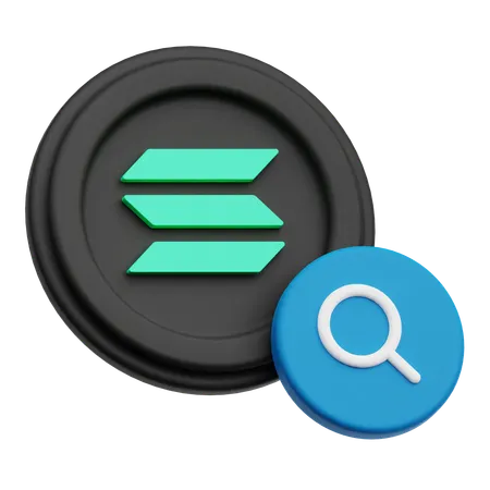Find Solana  3D Icon