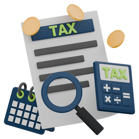Find Tax  3D Icon