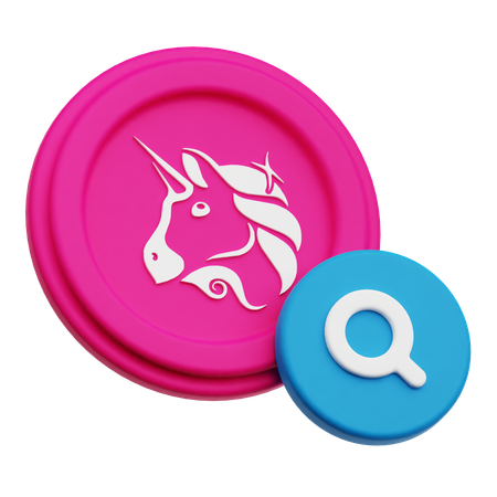 Find Uniswap Coin  3D Icon