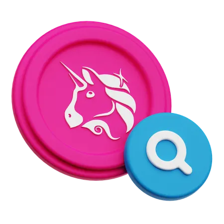Find Uniswap Coin  3D Icon