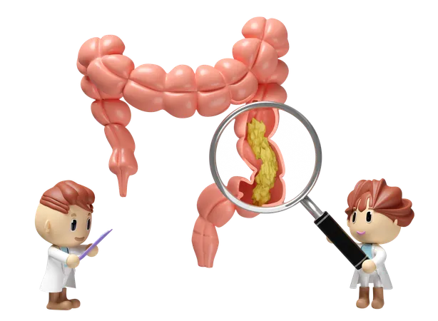 Find Waste In Intestine  3D Icon