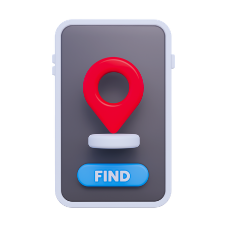 Mobiles GPS finden  3D Icon