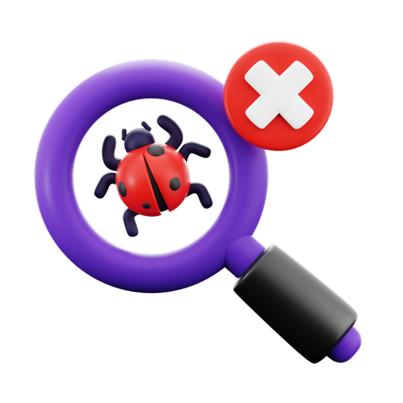Finding Cyber Bug  3D Icon