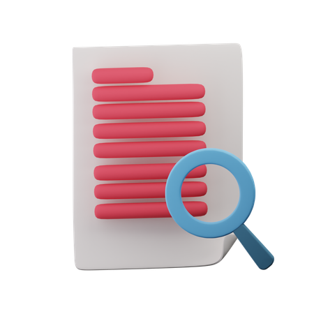 Finding Document  3D Icon