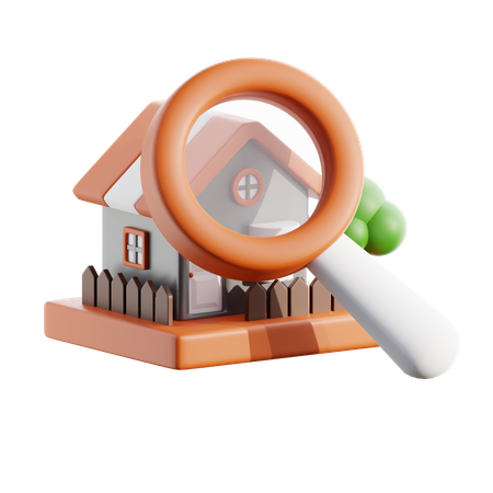 Finding house  3D Icon